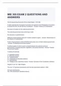 MIE 305 EXAM 2 QUESTIONS AND ANSWERS  2024