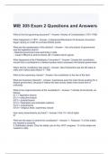 MIE 305 Exam 2 Questions and Answers (Graded A)