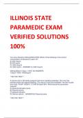UPDATED ILLINOIS STATE PARAMEDIC EXAM VERIFIED SOLUTIONS 100%