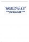 BICSI-INSTALLER 1 EXAM LATEST 2024 ACTUAL EXAM 180 QUESTIONS AND CORRECT DETAILED ANSWERS WITH RATIONALES (VERIFIED ANSWERS) |ALREADY GRADED A+