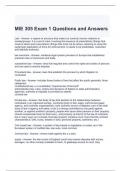 MIE 305 Exam 1 Questions and Answers (Graded A)