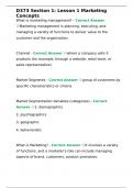 D373 Section 1&colon; Lesson 1 Marketing Concepts 