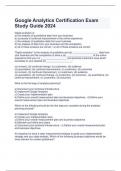 Google Analytics Certification Exam Study Guide 2024 