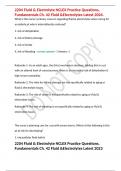 2204 Fluid & Electrolyte NCLEX Practice Questions, Fundamentals Ch. 42 Fluid &Electrolytes Latest 2024. 