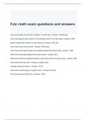Fctc math exam questions and answers