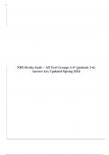NIH Stroke Scale &ndash; All Test Groups A-F &lpar;patients 1-6&rpar; Answer key Updated Spring 2023&period;