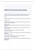 COM 312 Final Exam Study Guide