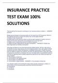 UPDATED 2024 INSURANCE PRACTICE TEST EXAM 100&percnt; SOLUTIONS