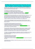 ATI Med Surg Proctored Exam Practice Qs and 100&percnt; Verified Correct Answers Guaranteed A&plus;