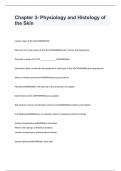 Chapter 3- Physiology and Histology of the Skin exam questions and answers 2024