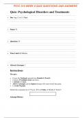 PSYC 515 Week 8  Quiz&colon; Psychological Disorders and Treatments Questions and Answers 