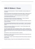 CMN 3V Midterm 1 Exam Questions and Answers