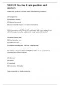 NREMT Practice Exam questions and answers 