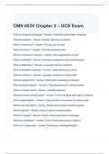 CMN 003V Chapter 3 – UCD Exam Questions and Answers