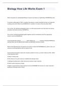 Biology How Life Works Exam questions and answers 2024