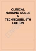 CLINICAL NURSING SKILLS Latest Updated Exam QUESTIONS with 100%verified Correct ANSWERS 2024.A+ ULTIMATE GUIDE 