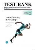 Test Bank for Human Anatomy and Physiology, 12th Global Edition (Marieb, 2023), Chapter 1-29 | All Chapters