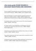 nifa study guide EXAM GRADED A 2023&sol;2024 QUESTIONS AND ANSWERS 