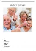 Verslag geriatrie en gerontologie