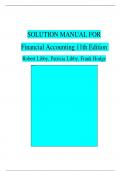 Solution Manual for Financial Accounting 11th Edition Robert Libby&comma; Patricia Libby&comma; Complete Chapters 1 - 13&comma; Verified Newest Version