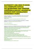 MATERNITY (OB) HESI PN BOOK 2024 COMPLETE ACTUAL 200+QUESTIONS AND VERIFIED ANSWERS|ALREADY GRADED BY EXPERTS NEW GENERATON!!! TOPSCORE!!! PASS!!!