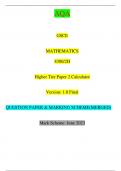  AQA GCSE MATHEMATICS 8300/2H Higher Tier Paper 2 Calculator Version: 1.0 8300/2H QUESTION PAPER & MARKING SCHEME/ [MERGED] JUNE 2023
