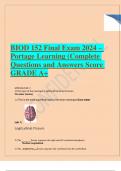 BIOD 152 Final Exam 2024 &ndash; Portage Learning &lpar;Complete Questions and Answers Score GRADE A&plus;