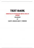 Test Bank For Essentials of Psychiatric Mental Health Nursing  8th Edition By Karyn I. Morgan, Mary C. Townsend |All Chapters,  2024|