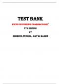 Test Bank For Focus on Nursing Pharmacology 8th Edition By Rebecca Tucker,  Amy M. Karch |All Chapters,  2024|