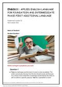 ENG2611: APPLIED ENGLISH LANGUAGE FOR FOUNDATION AND INTERMEDIDATE PHASE-FIRST ADDITIONAL LANGUAGE 