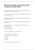 Business strategy Licence Exam with Complete Answers 2024&period;