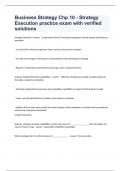 Business Strategy Chp 10 - Strategy Execution practice exam with verified solutions