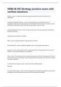HRM 06 HR Strategy practice exam with verified solutions&period;