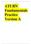 ATI RN Fundamentals Practice Version A