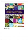 BEST ANSWERS TEST BANK  FOUNDATIONS FOR POPULATION HEALTH IN  COMMUNITY PUBLIC HEALTH NURSING 6TH EDITION BY STANHOPE (COMPLETE)  RATED A+