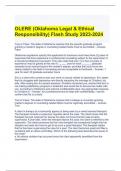 OLERE (Oklahoma Legal & Ethical Responsibility) Flash Study 2023-2024