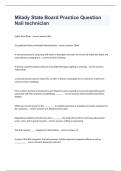 Milady State Board Practice Question Nail technician with 100&percnt; correct answers 2024