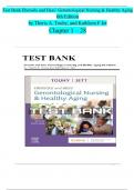 TEST BANK For Ebersole and Hess’ Gerontological Nursing & Healthy Aging, 6th Edition by Theris A. Touhy, and Kathleen F Jet, All Chapters 1 - 28, Complete Newest Version