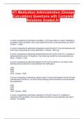ATI Medication Administration (Dosage Calculation) Questions with Complete Solutions Graded A+