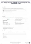 NEXT GENERATION RN ATI FUNDAMENTALS OF NURSING PROCTORED  EXAM 2023 WITH NG