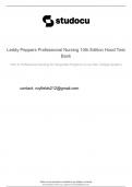 Leddy & Pepper's Professional Nursing 10th Edition Hood Test Bank