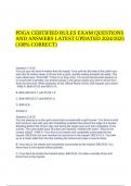 PDGA CERTIFIED RULES EXAM QUESTIONS AND ANSWERS LATEST UPDATED 2024/2025 (100% CORRECT)