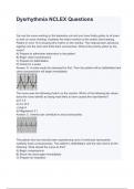 Dysrhythmia NCLEX Questions and answers 