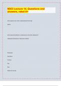 NSCI Lecture 14&period; Questions and  answers&comma; rated A&plus;&sol; LATEST EXAM PREDICTIONS UPDATES&comma; APPROVED&period; 