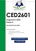 CDE2601 Assignment 2 &lpar;QUALITY ANSWERS&rpar; 2024