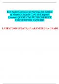 Test Bank: Gerontologic Nursing, 6th Edition by Meiner, Chapter 1-29 | All Chapters Covered. QUESTIONS WITH CORRECT AND VERIFIED ANSWERS   LATEST 2024 UPDATE, GUARANTEED A+ GRADE  