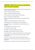 CSFRST 2300 Terms Exams Questions with Correct Answers
