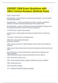 CSFRST 2300 Exam Questions with 100&percnt; Correct Answers &lpar;Definite Pass&rpar;