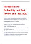 2024 Introduction to Probability Unit Test Review and Test 100%