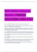 2024 EXAM FOR ISA Utility Arborist Master VERIFIED SOLUTIONS 100&percnt; PASS